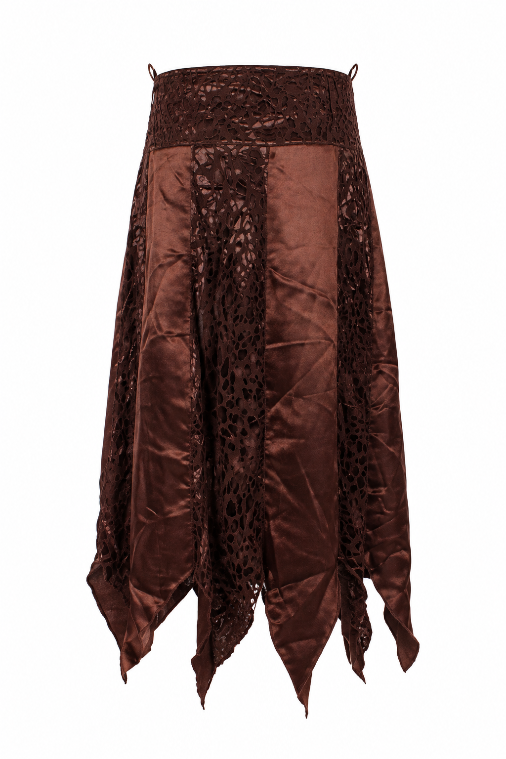 Vintage satin asymmetrical skirt