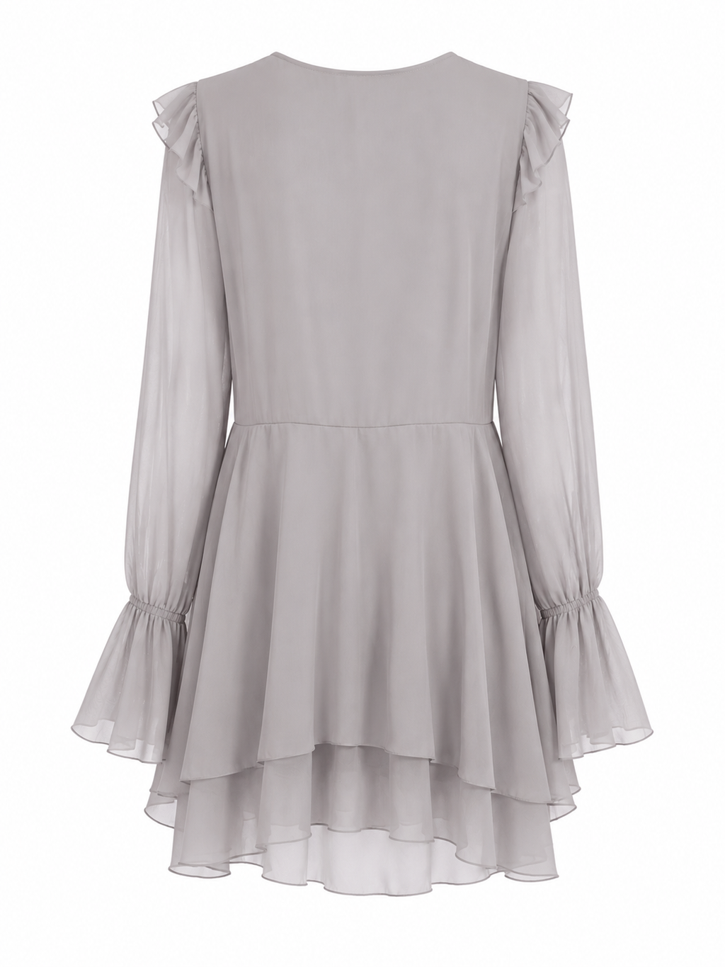 Mini semi see through ruffle dress