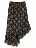 Floral asymmetrical skirt