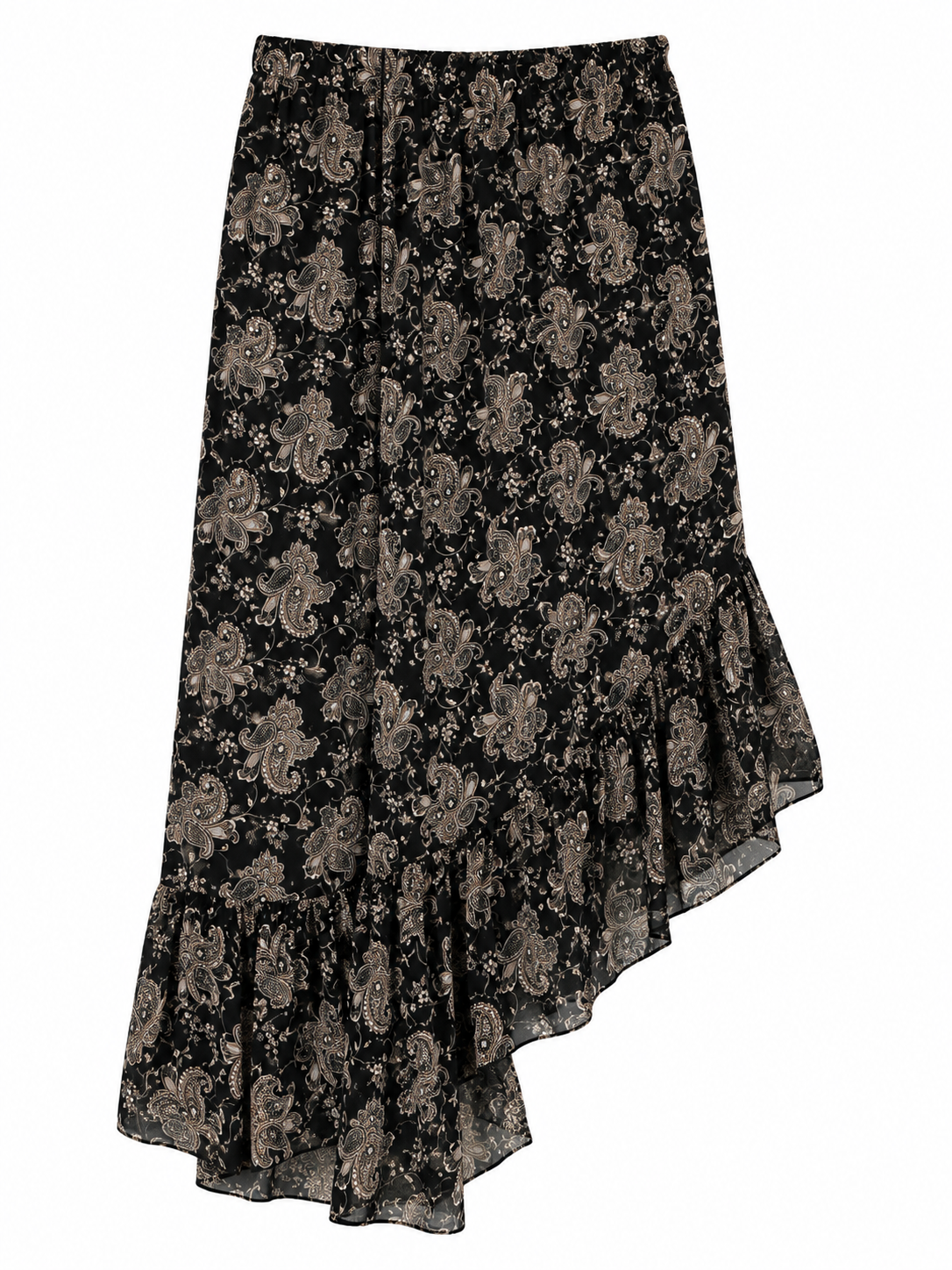 Floral asymmetrical skirt