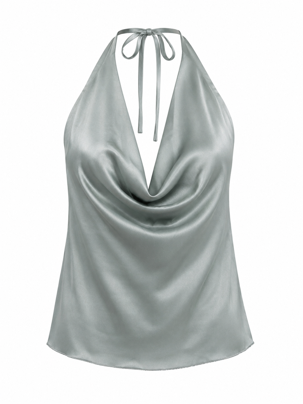 Halter neck - bacless satin top