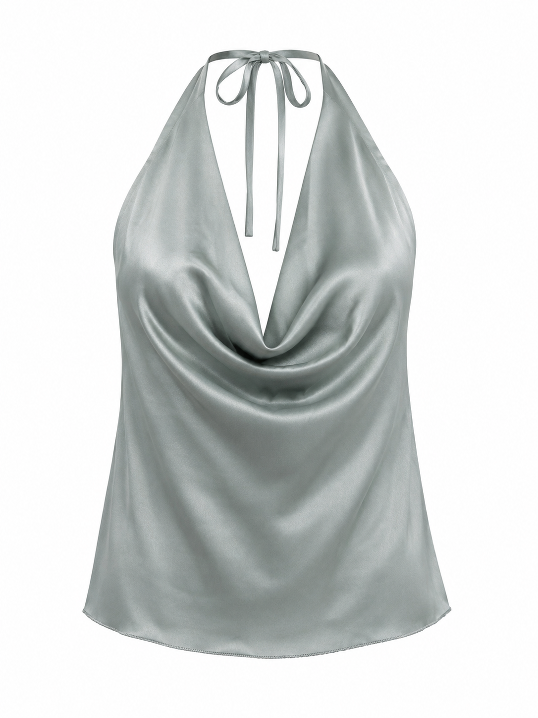 Halter neck - bacless satin top