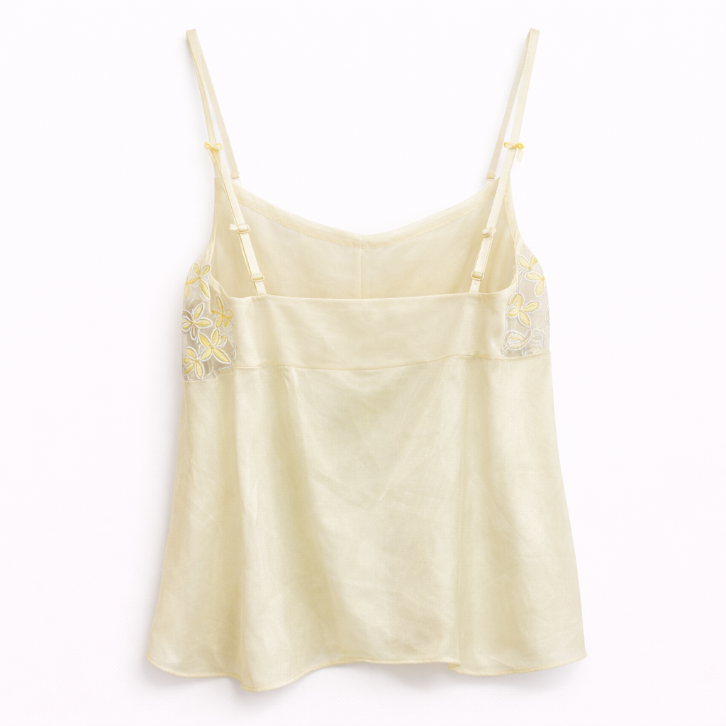 Vintage satin & lace cami top