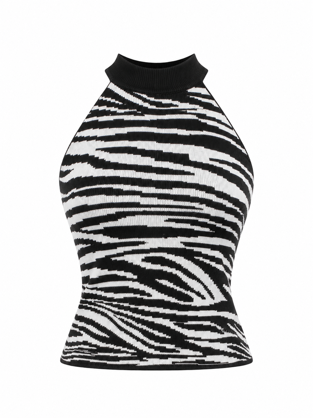 Zebra knitted blouse