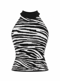 Zebra knitted blouse