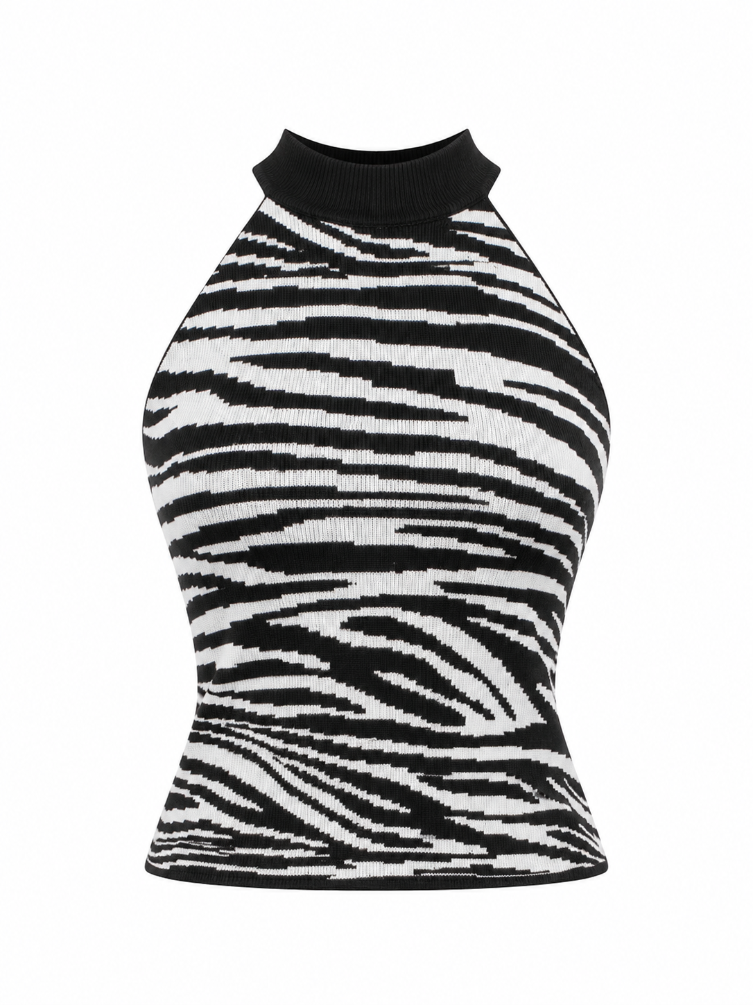 Zebra knitted blouse