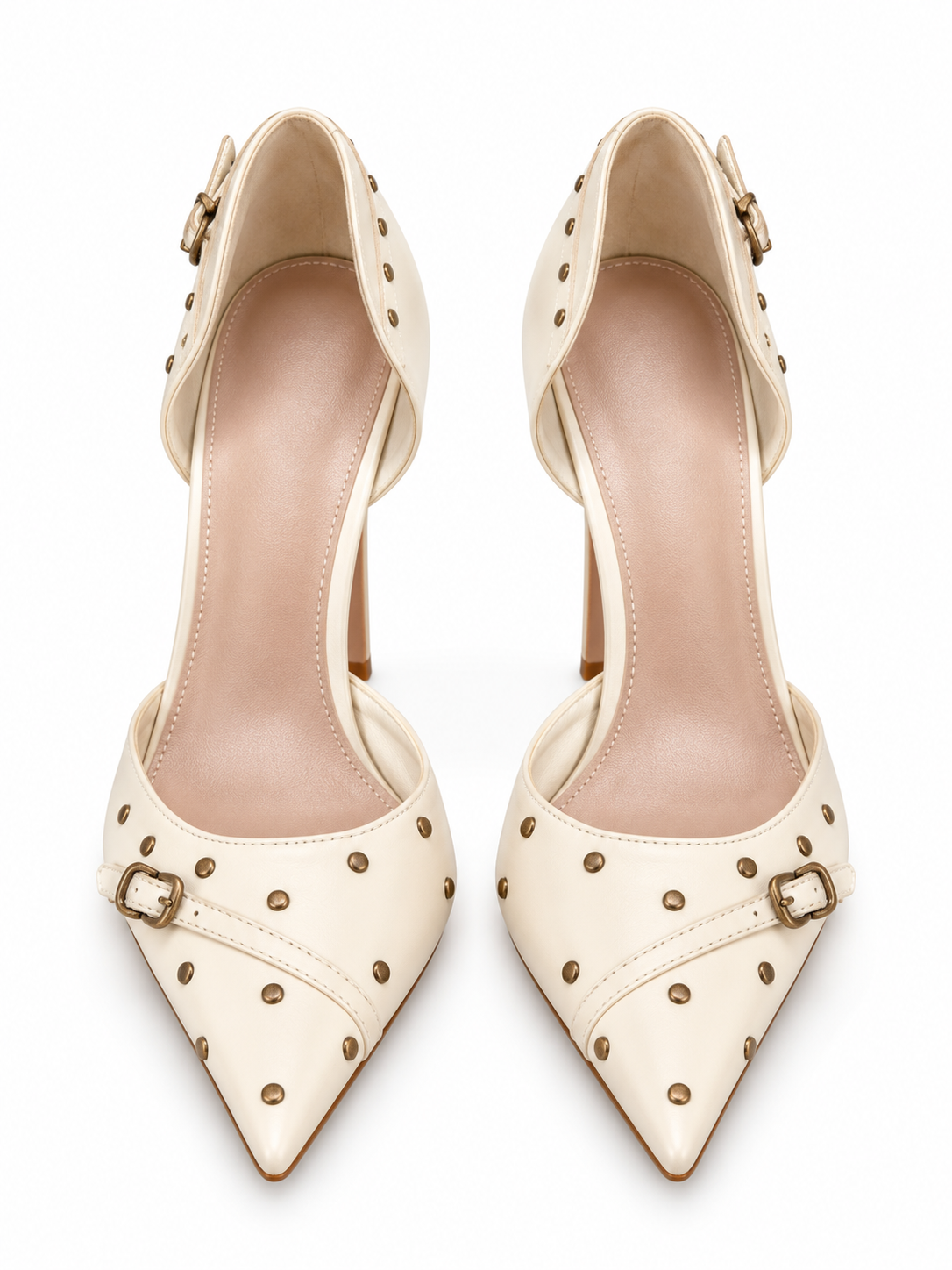 Real leather pointy heels