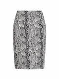 Pencil snake printed skirt