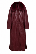 Maxi real leather coat