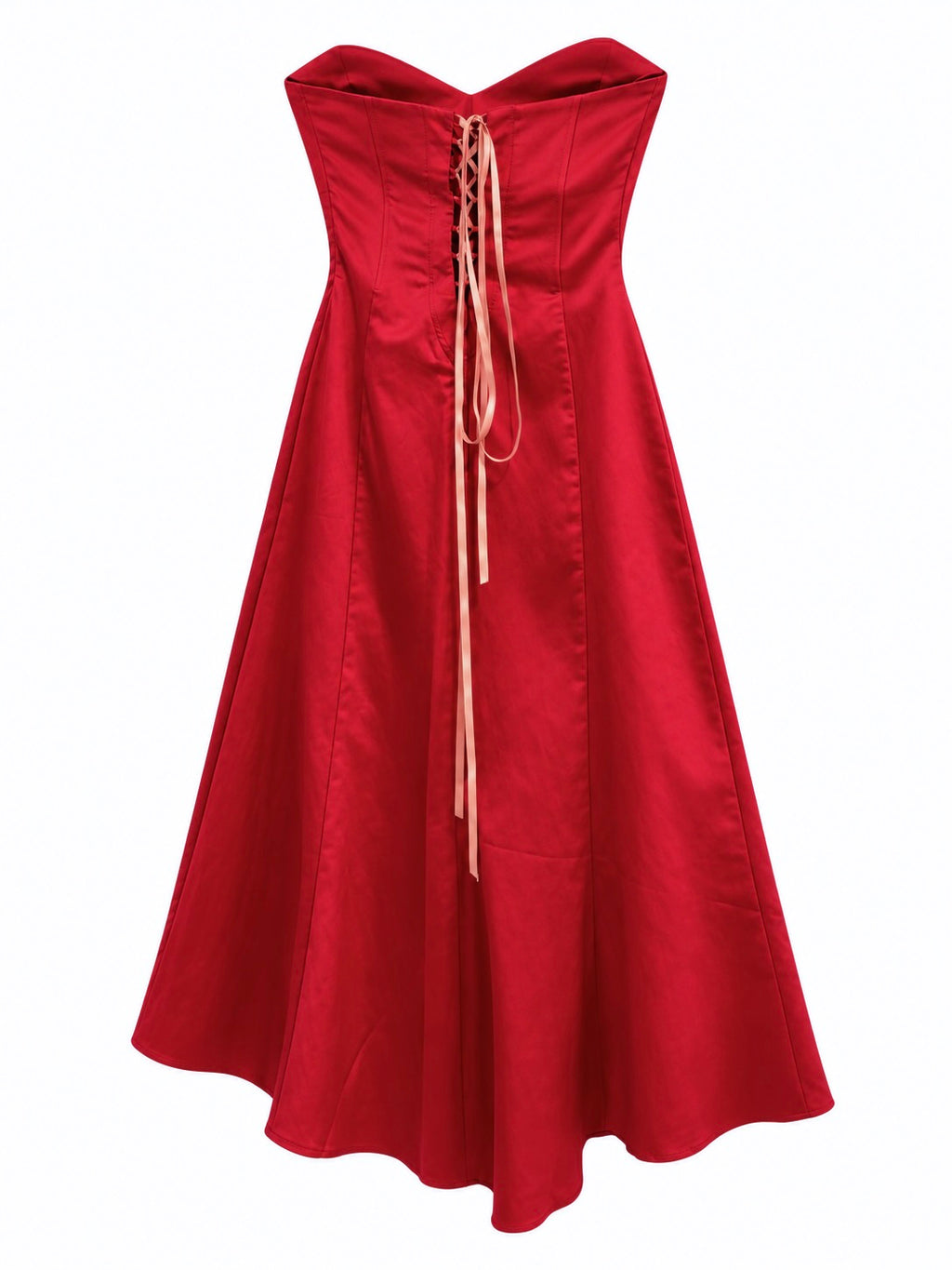 Thick satin corset dress