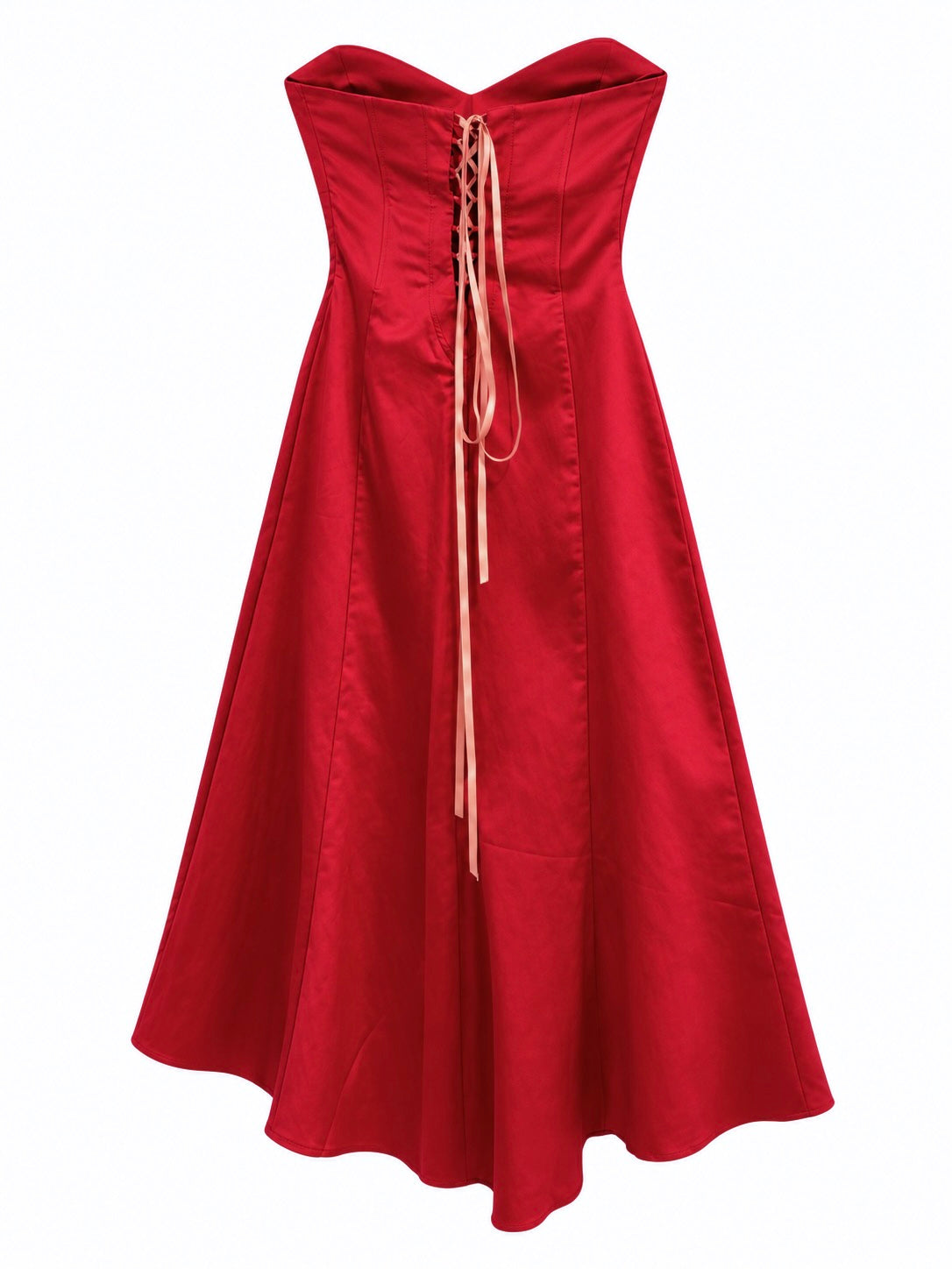 Thick satin corset dress
