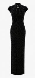 Lipsy London mesh maxi quipao dress
