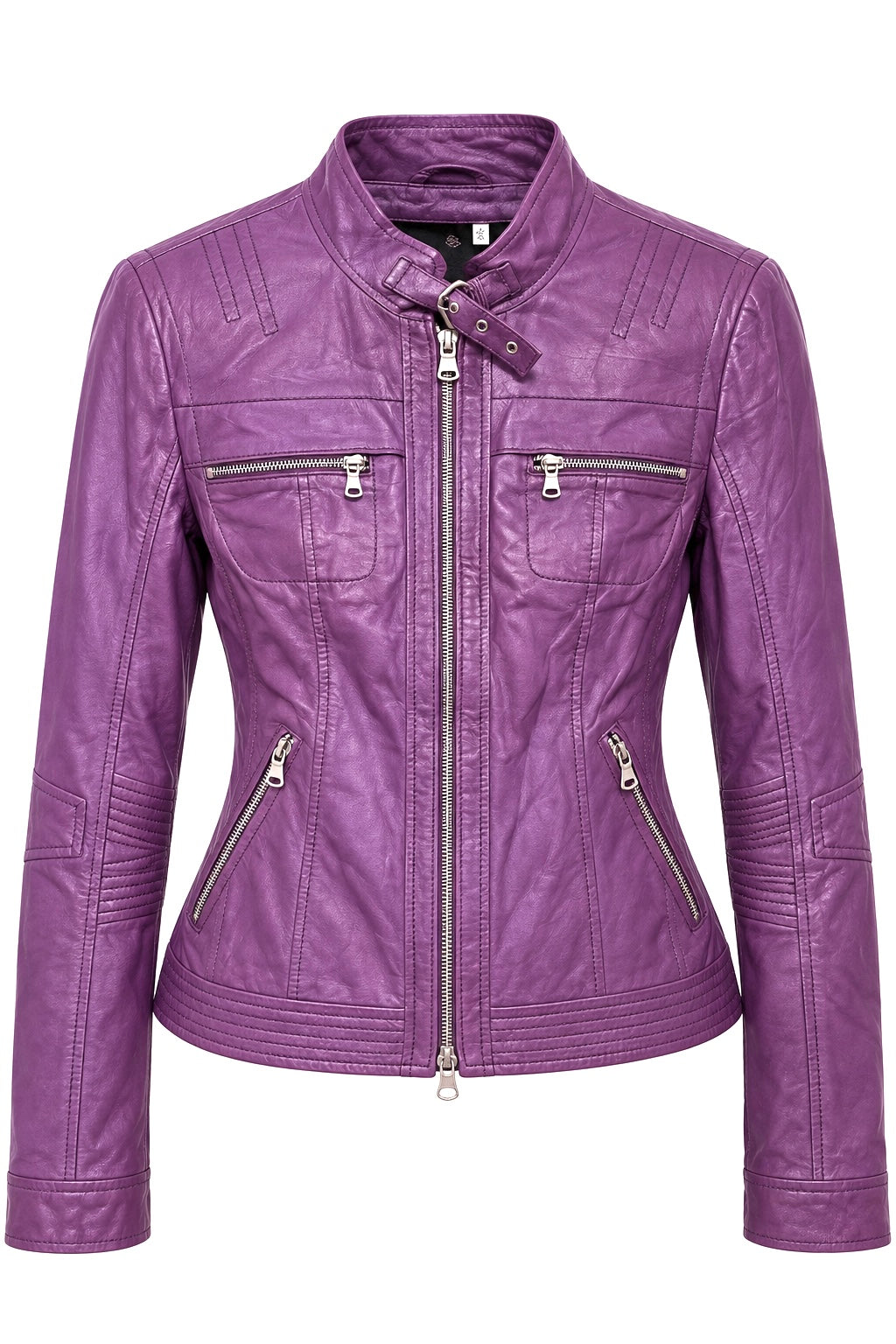 Lilac real leather jacket
