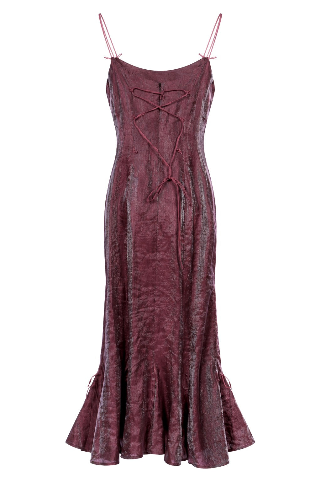 Metallic corset dress
