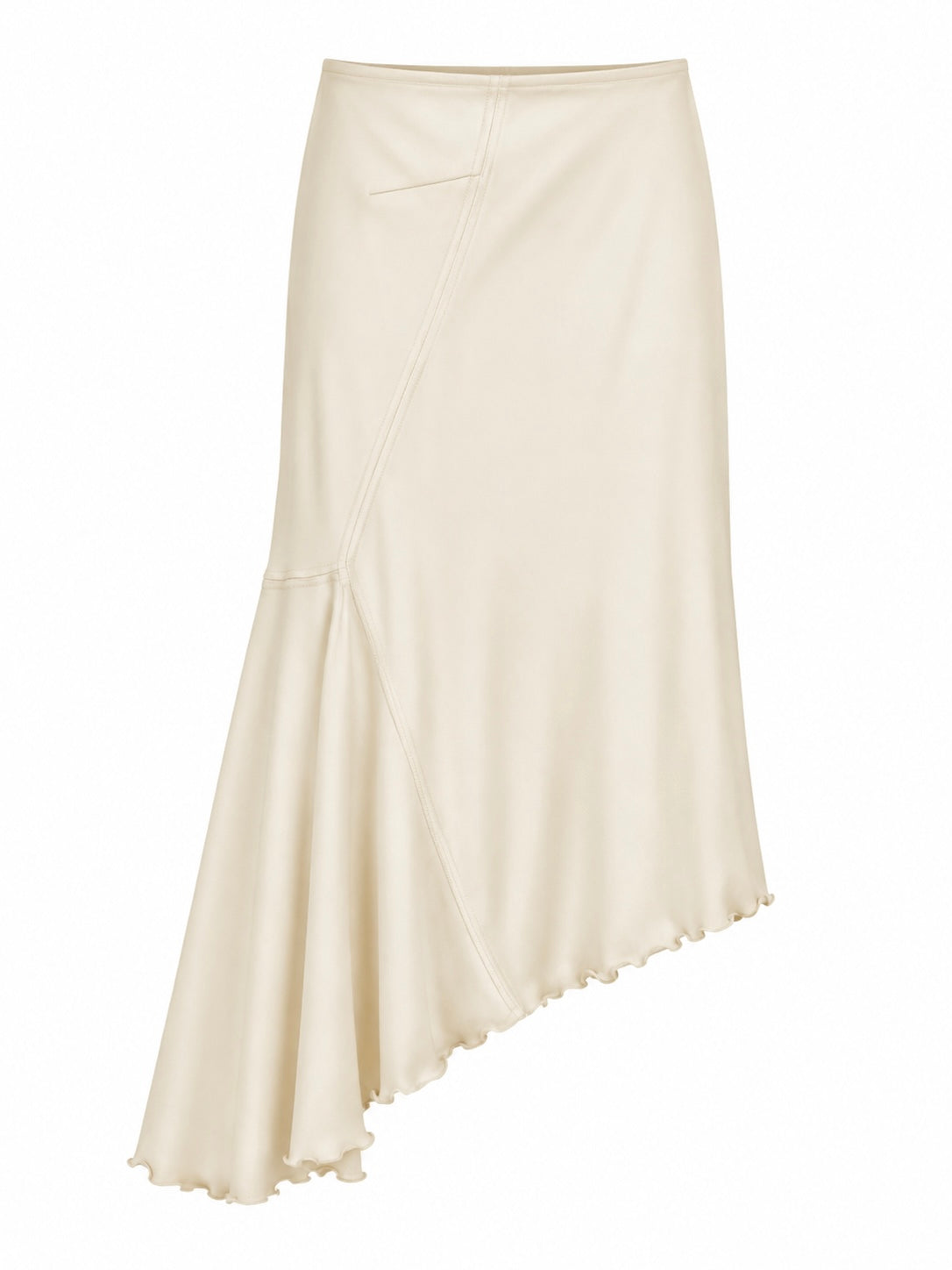 Deadstock elastic asymmetrical skirt