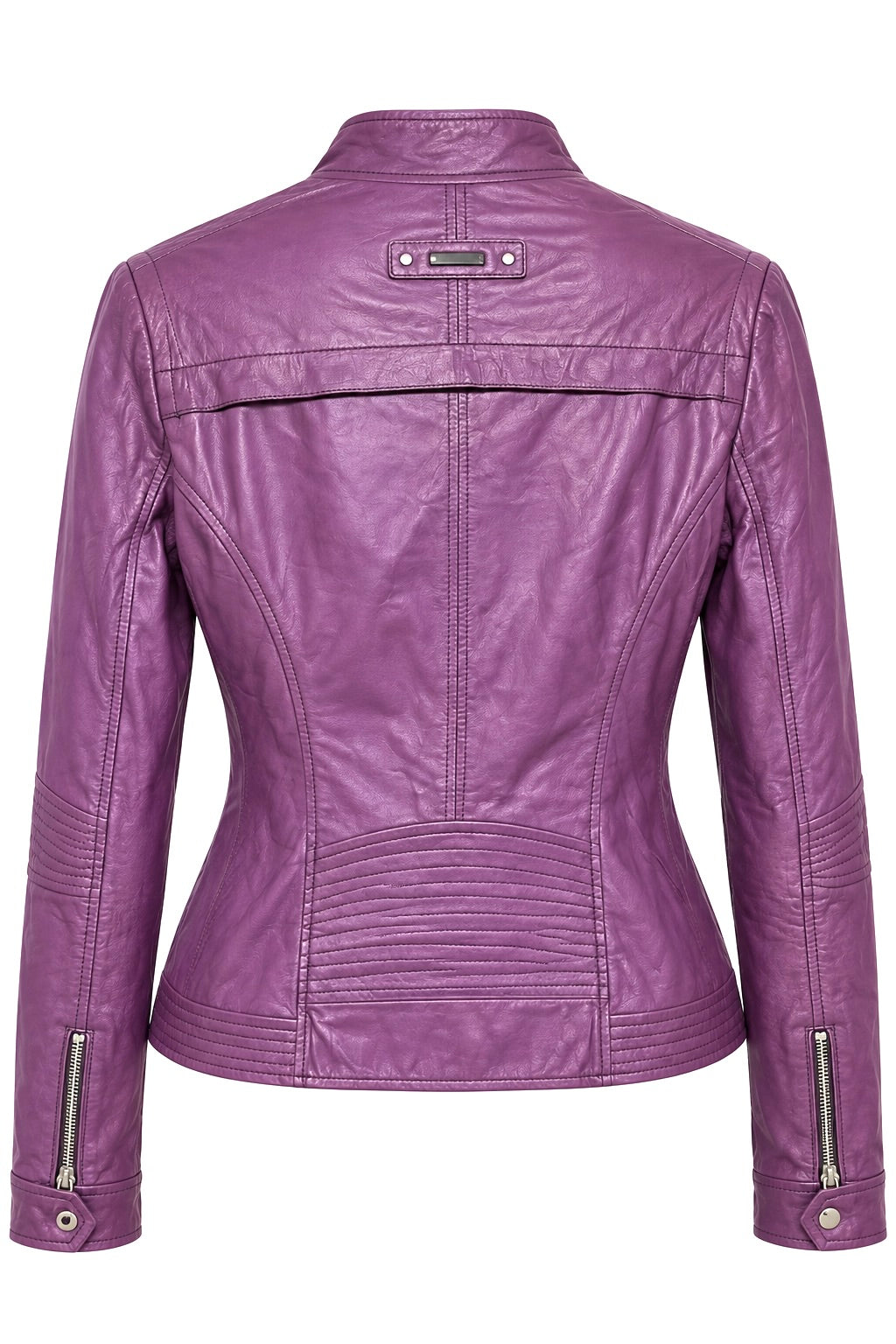 Lilac real leather jacket