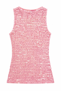 Beaded knitted blouse