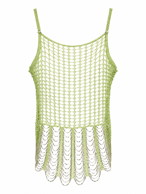 Crochet beaded summer top