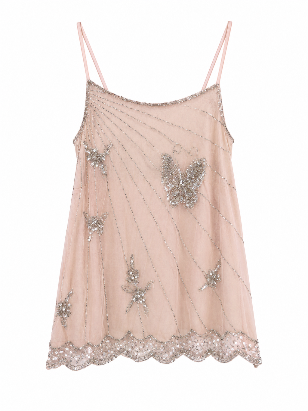 Vintage blouse with embellished butterflies