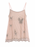 Vintage blouse with embellished butterflies