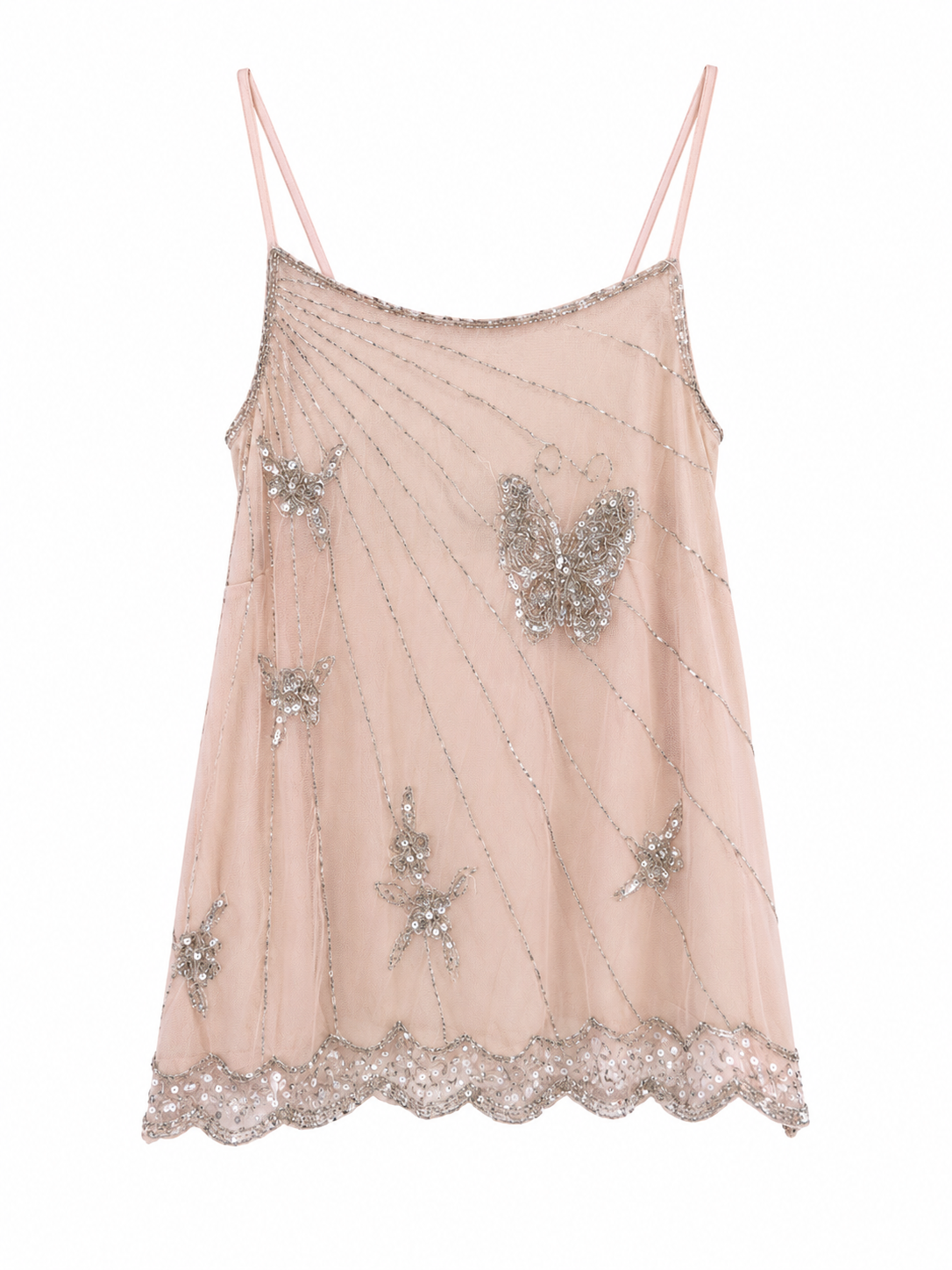 Vintage blouse with embellished butterflies