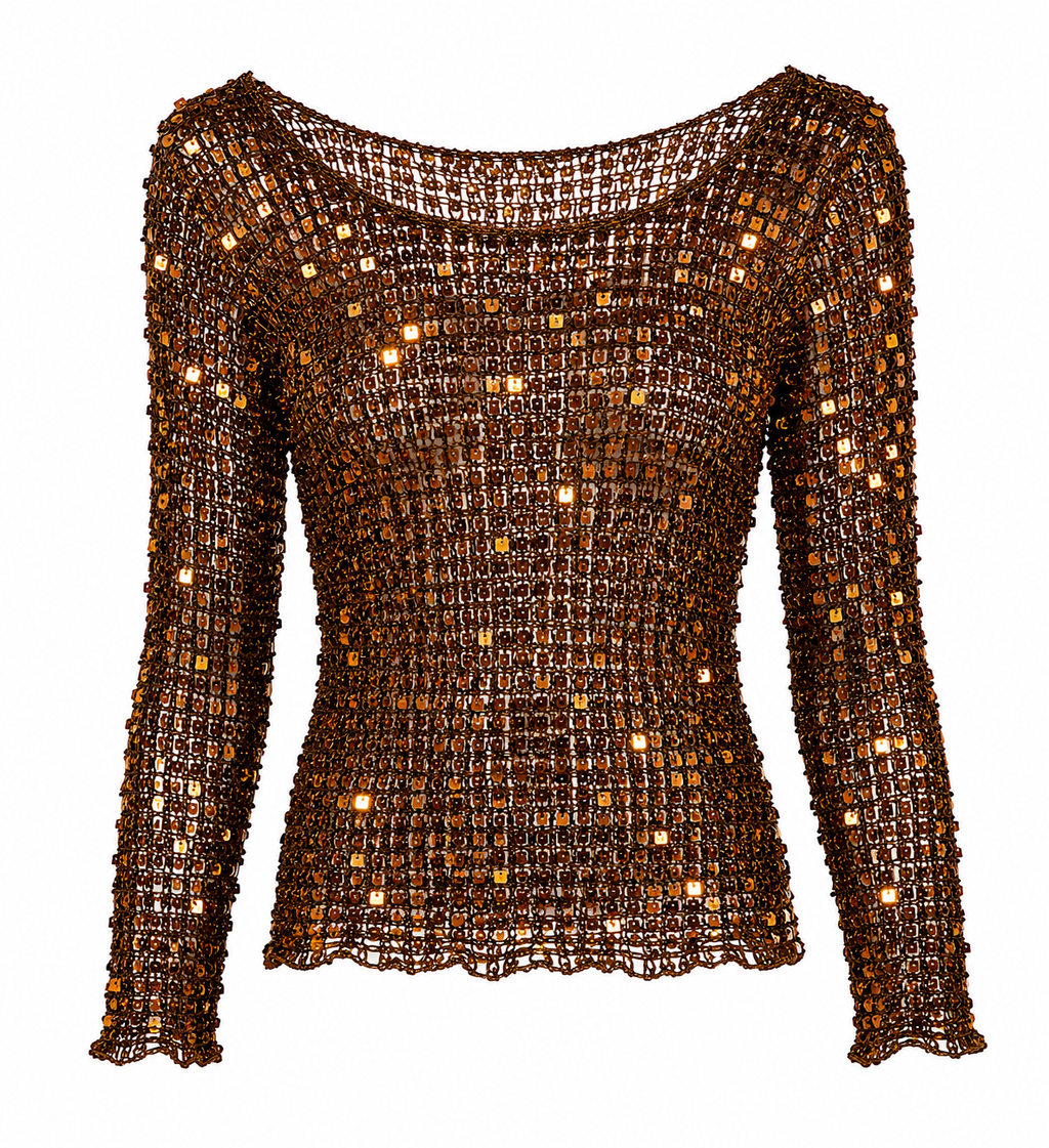 Crochet beaded blouse