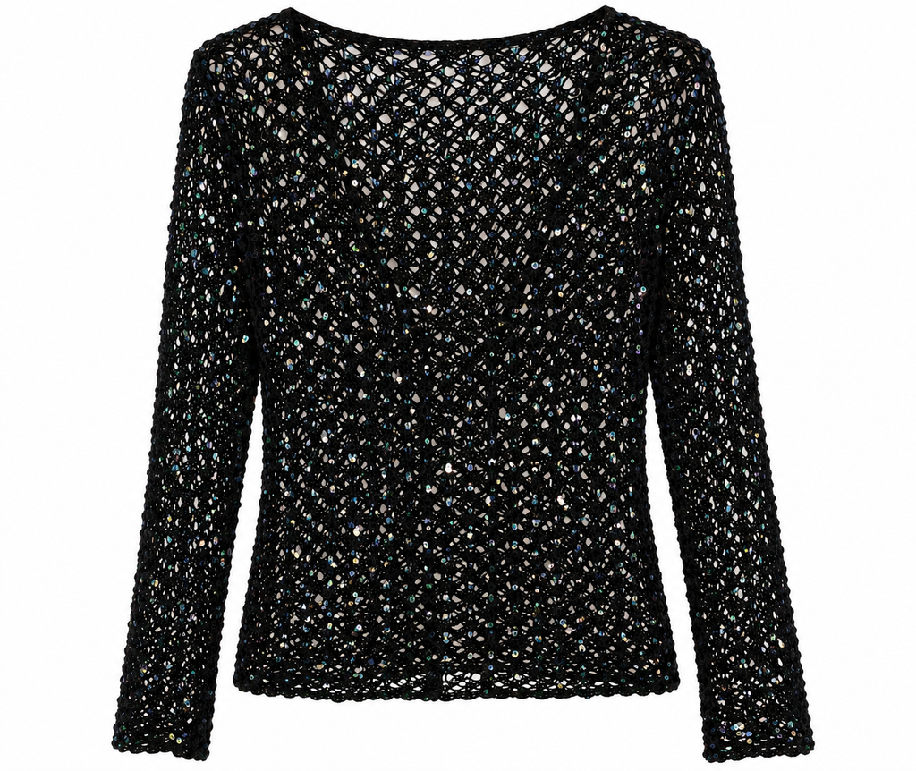 Crochet beaded cardigan