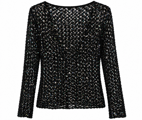 Crochet beaded cardigan