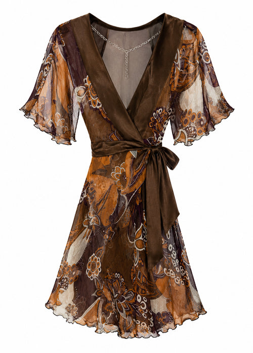 Deadstock 100% rayon dress with chain charm on the back
