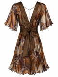 Deadstock 100% rayon dress with chain charm on the back