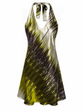 Satin halter neck dress