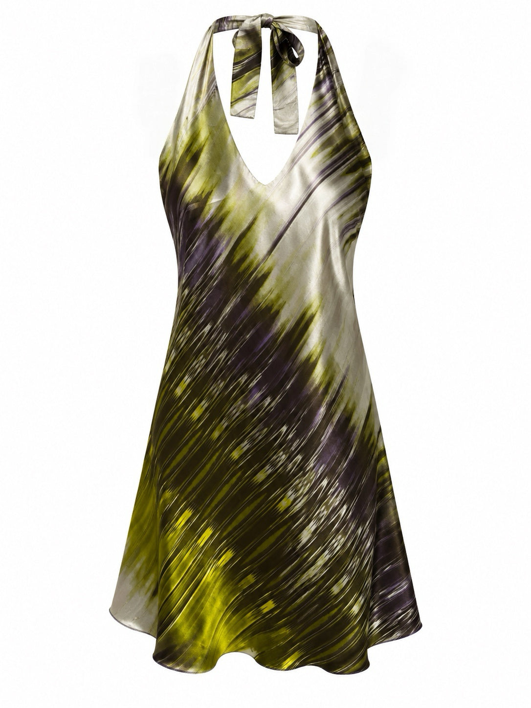 Satin halter neck dress
