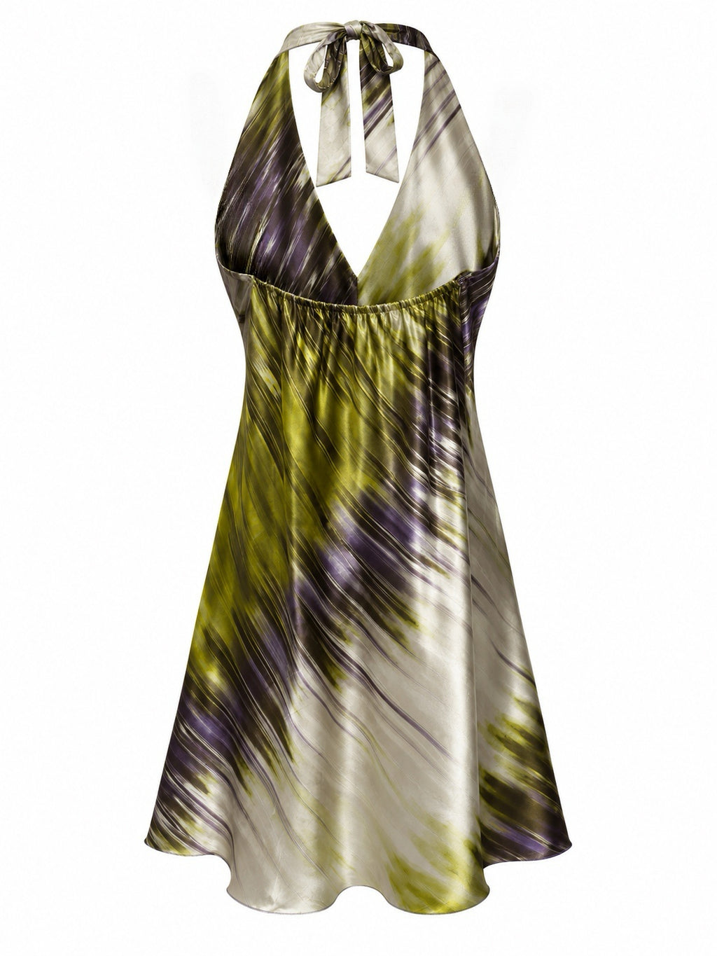 Satin halter neck dress