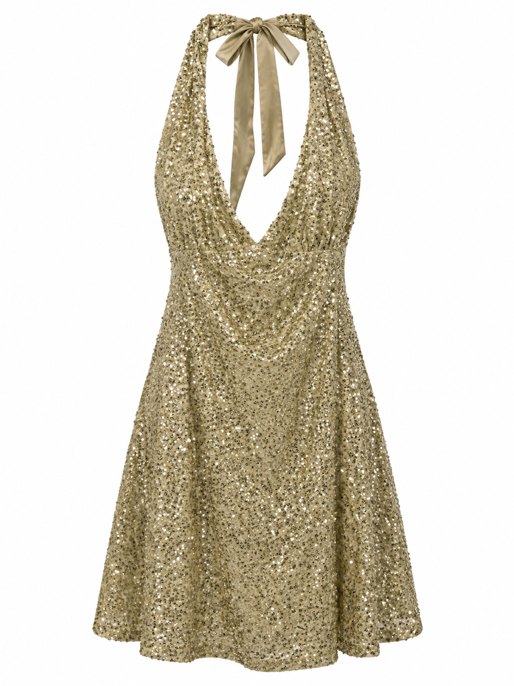 Mini party halter neck dress