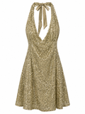 Mini party halter neck dress