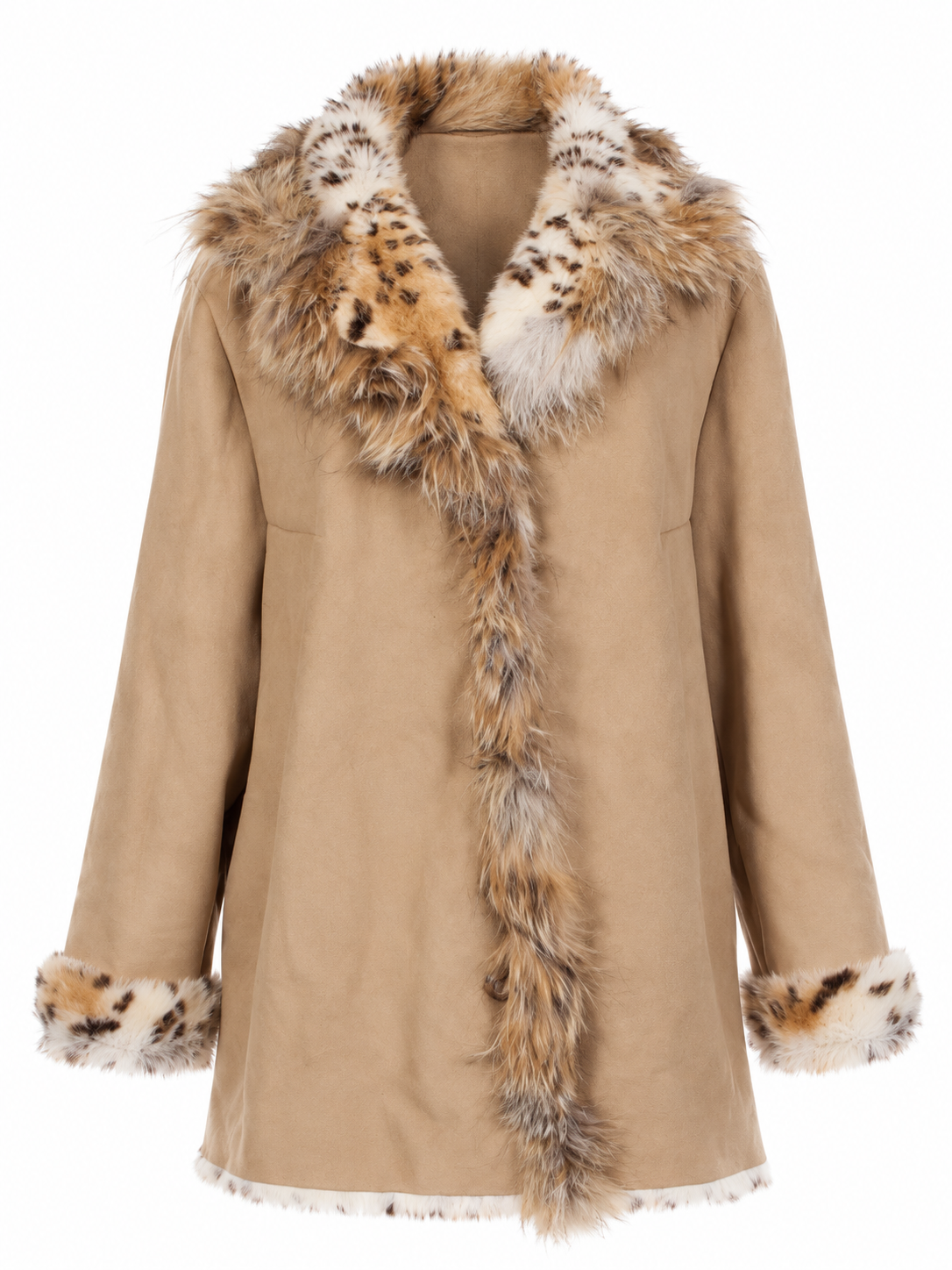 Eco fur warm winter coat
