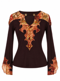 Deadstock blouse with velvet details