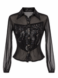 Mesh fitted shirt