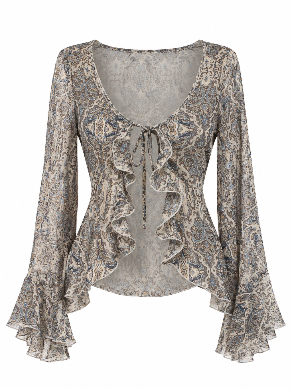 Boho front tied tunic