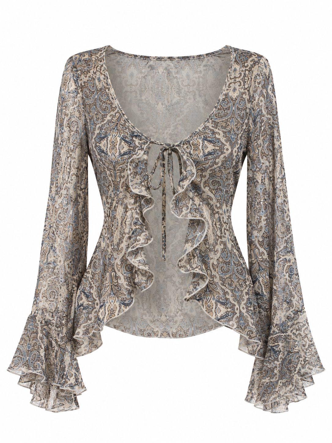 Boho front tied tunic