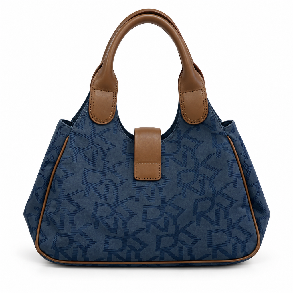 DKNY canvas shoulder bag with leather details