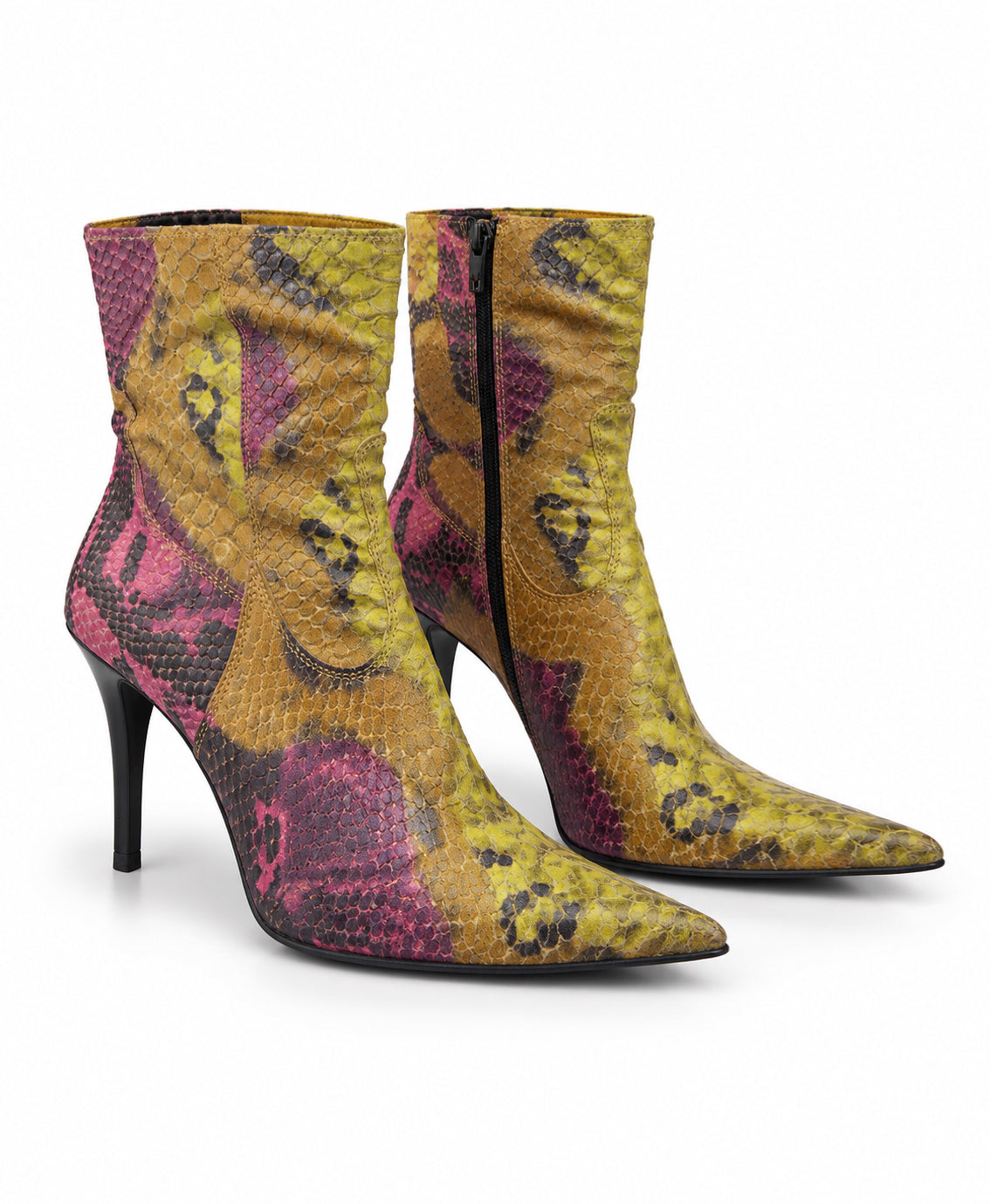 Real leather booties
