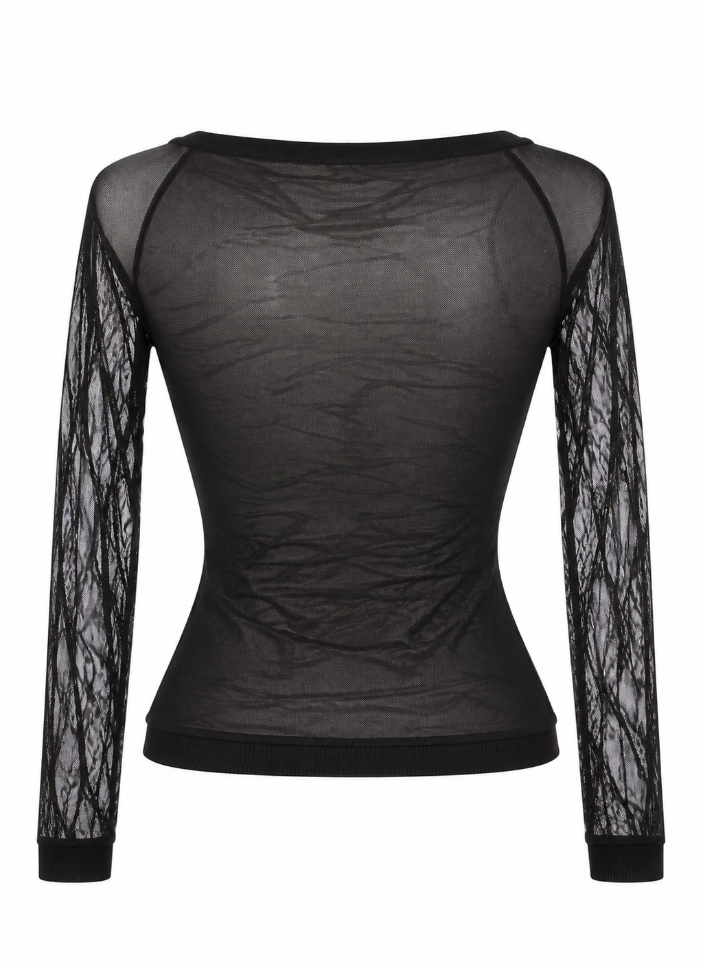 Vintage blouse with sequin embroidery & mesh sleeves