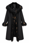 Vintage fur trimmed Waterproof Maxi coat