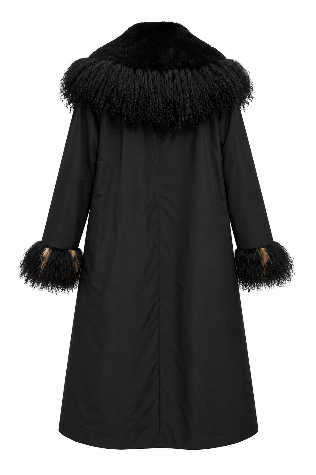 Vintage fur trimmed Waterproof Maxi coat