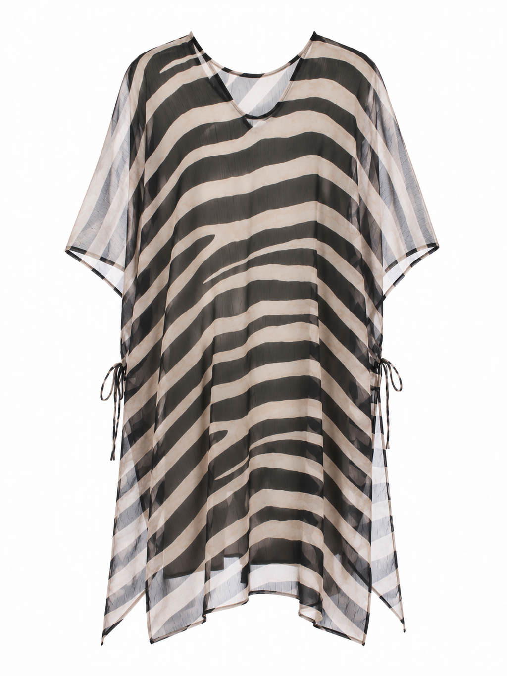 Sheer zebra print tunic