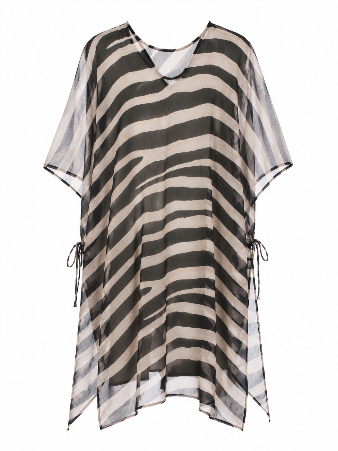 Sheer zebra print tunic