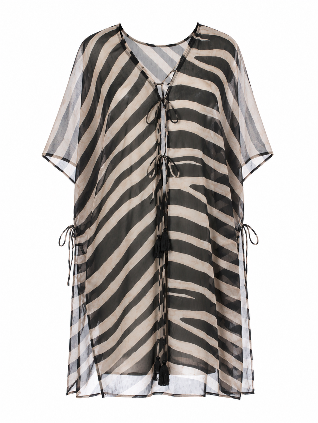 Sheer zebra print tunic