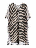 Sheer zebra print tunic