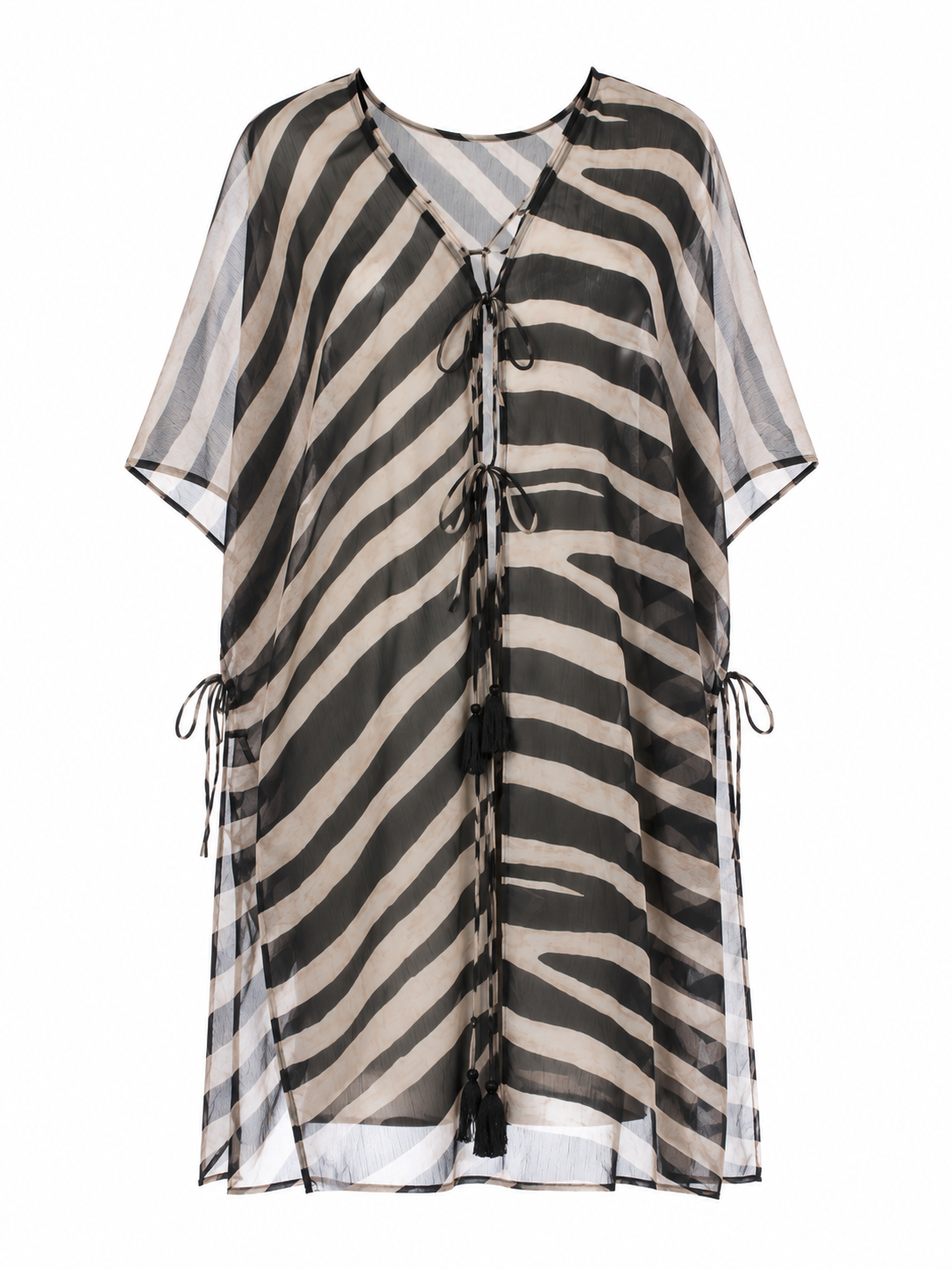 Sheer zebra print tunic